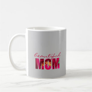 Rosa auf Graublütenblüte "Schöne Mama" Eigener Hin Kaffeetasse