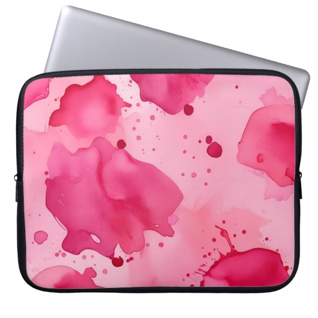 Rosa auf Rosa Abstract Laptopschutzhülle (Vorderseite)
