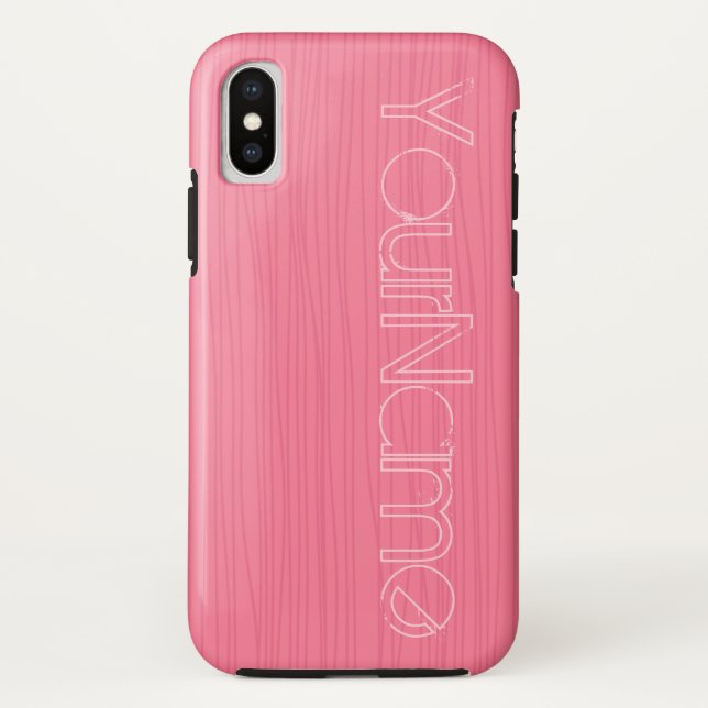 Rosa auf rosa Linien Case-Mate iPhone Hülle (Rückseite)