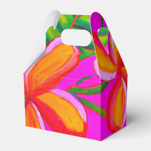 Rosa auf rosa Plumeria Tropisches Gastgeschenk Geschenkschachtel