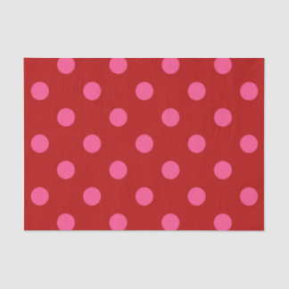 Rosa auf rotem Polka Dots Design Seidenpapier
