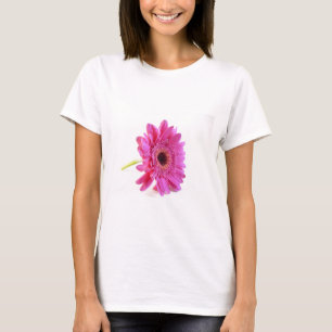 Rosa auf Weiß T-Shirt