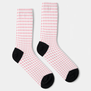 Rosa auf weißem Mittelformat. Polka Dots Socks Socken
