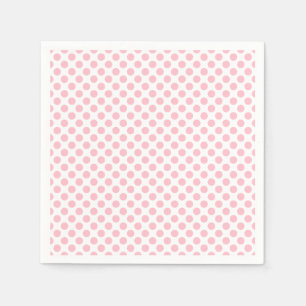Rosa auf weißem Polka-Dotierpapier mittlerer Größe Serviette