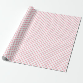 Rosa auf weißen Polka-Punkten kleiner Größe Geschenkpapier