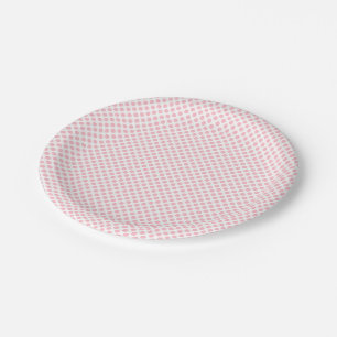 Rosa auf weißen Polka-Punkten kleiner Größe Pappteller