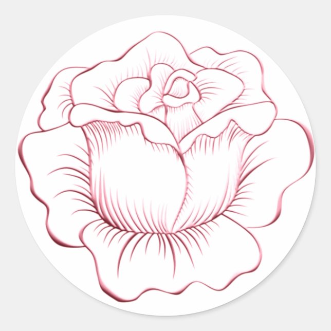 Rosa Aufkleber und Umschlag, SiegelA (Vorderseite)