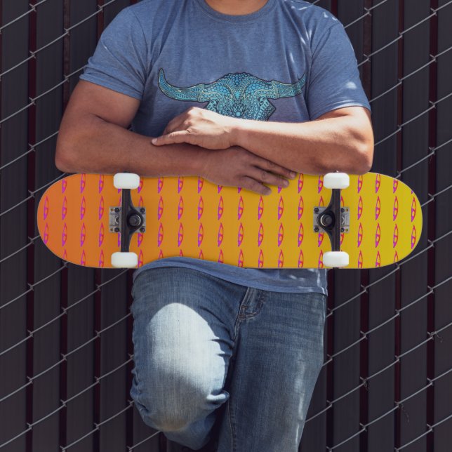 Rosa Auge Sonnenaufgang Skateboard (Außenbereich 3)