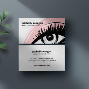 Rosa Augenschatten Makeup Eyelash Brows beruflich Visitenkarte