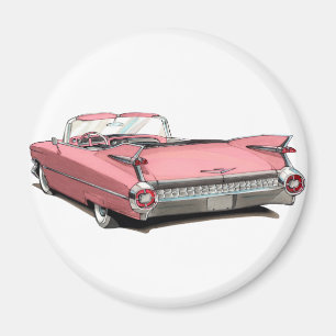 Rosa Auto 1959 Cadillacs Magnet
