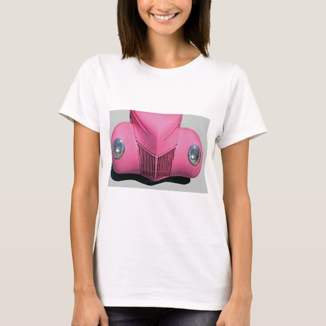 rosa Auto T-Shirt (Vorderseite)
