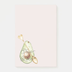 Rosa Avocado-Herz-Löffel Post-it Klebezettel