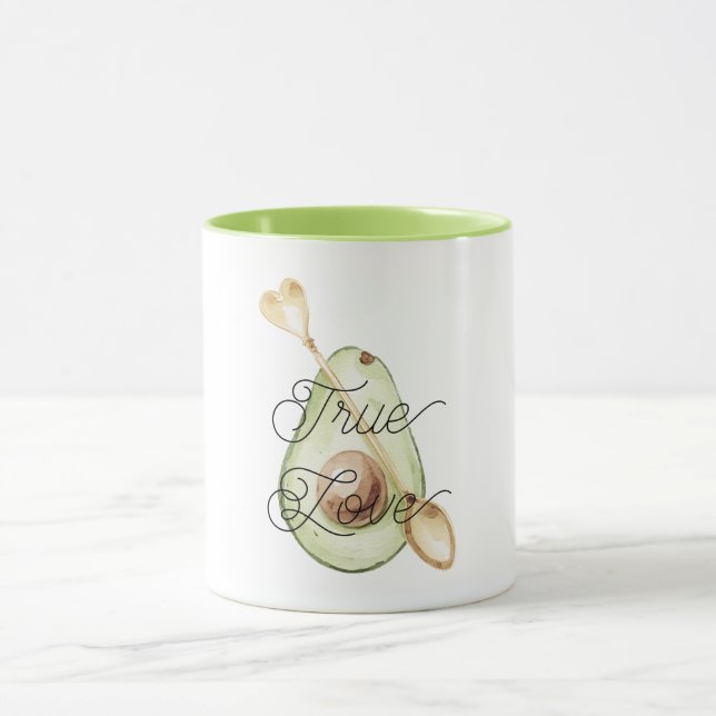 Rosa Avocado-Herzlöffel Tasse (Zentrum)