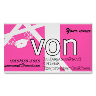 Rosa Avon personalisiert Magnetische Visitenkarte