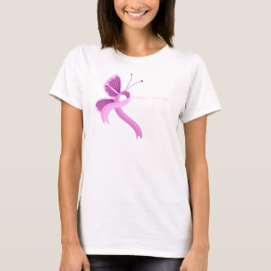 Rosa Awareness Ribbon Butterfly T - Shirt