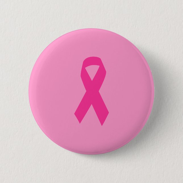 Rosa Awareness Ribbon Button (Vorderseite)