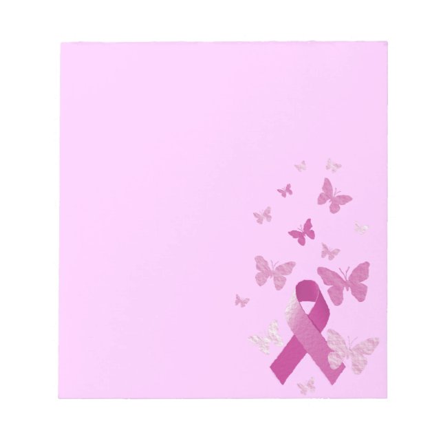 Rosa Awareness Ribbon Notizblock (Vorderseite)