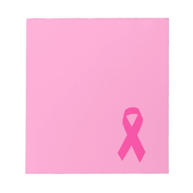 Rosa Awareness Ribbon Notizblock (Vorderseite)