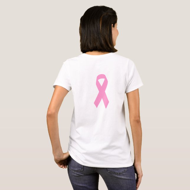Rosa Awareness Ribbon T-Shirt (Schwarz voll)