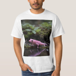 rosa Axolotl am Fluss, T-Shirt