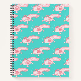 Rosa Axolotl-Muster Notizbuch