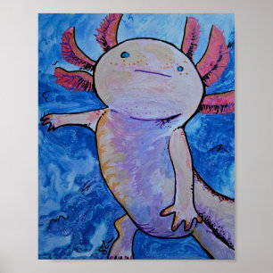 Rosa Axolotl Poster