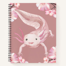 Rosa Axolotl-Spiralblock Notizbuch