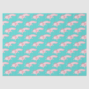 rosa Axolotmuster Seidenpapier