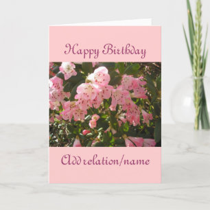 Rosa Azalea Blume Geburtsdatum Karte