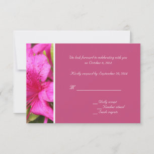 Rosa Azalea Blume UAWG Hochzeiten Einladung