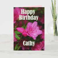 Rosa Azaleen-alles Gute zum Geburtstag Cathy