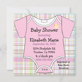 Rosa Baby-Ausstattungs-Dusche Einladung