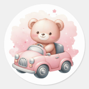 Rosa Baby-Autosticker Runder Aufkleber