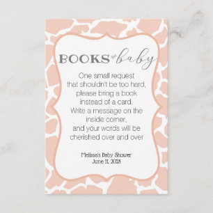 Rosa Baby Girl Giraffe Bücher für Baby Begleitkarte