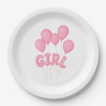 Rosa Baby Girl Luftballon-Feier - Süße Kinderzimme
