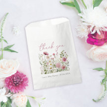 Rosa Baby In Bloom Florale Wildblumen-Baby-Shower