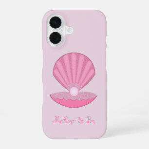 Rosa Baby Mädchen Austernschale und Perle werdende iPhone 16 Hülle