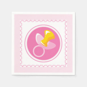 Rosa Baby-Mädchen-Dusche des Schnuller- Serviette