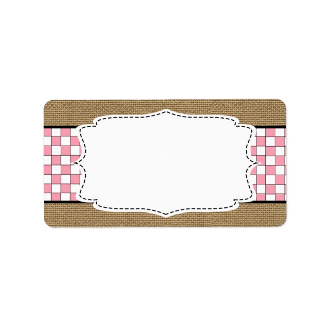 Rosa Baby-Q-Blindkennzeichnung Adressaufkleber (Vorne)