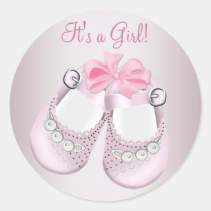 Rosa Baby Schuhe Rosa Baby Shower Aufkleber