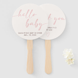 Rosa Baby Shower-Einladung Fächer