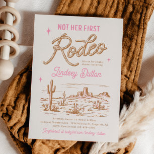 Rosa Baby Shower Einladung - Nicht Ihr Erstes Rode