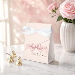 "Rosa Baby Shower Favor Bag mit Schleife   Coquett Geschenkschachtel
