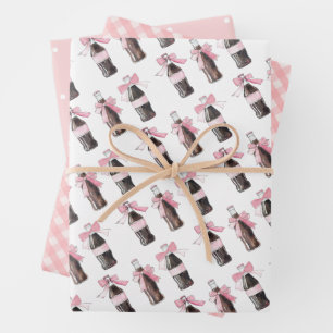 Rosa Baby-Soda Ready to POP  Geschenkpapier Set