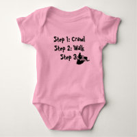 Rosa Baby-Strampler "Schleichen-Weg-Schlitten"