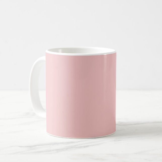 Rosa Baby (Vollfarbe) Kaffeetasse (Vorderseite Links)