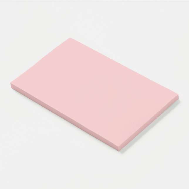 Rosa Baby (Vollfarbe) Post-it Klebezettel (angewinkelt)