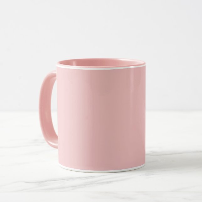 Rosa Baby (Vollfarbe) Tasse (Vorderseite Links)
