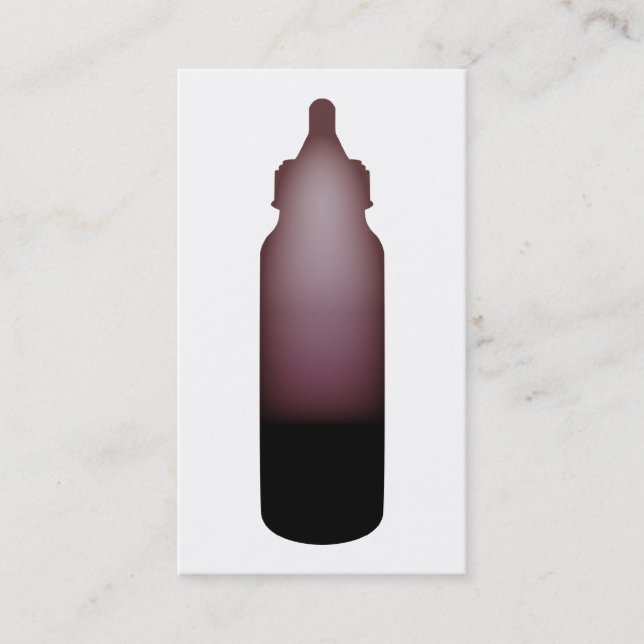 rosa Babyflasche Visitenkarte (Vorderseite)