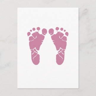 Rosa Babyfugen Postkarte